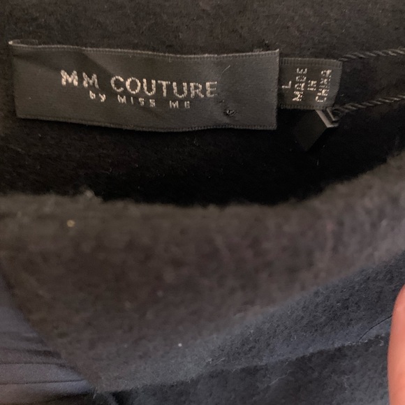 NWT MM Couture Black/Grey Ruffle front skirt - Picture 7 of 13